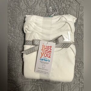 Set of 4 Carter’s white onesies